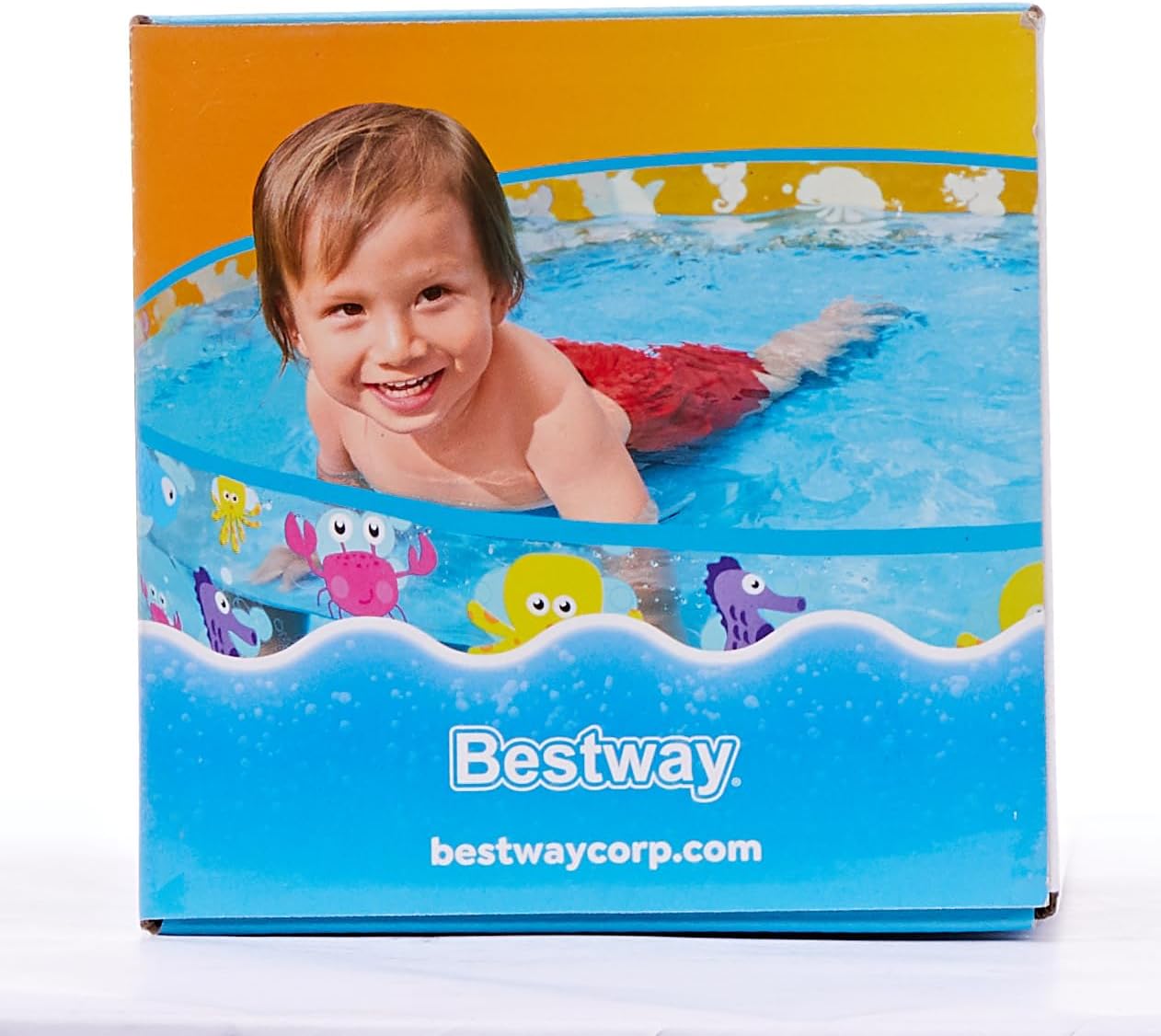 Bestway Sea Creature Paddling Pool, Inflatable Kiddie Swimming Pool, Blue, 48 x 10 Inch