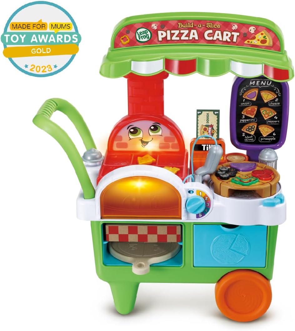 Leapfrog Build a Slice Pizza Cart, Interactive Pretend Play Set for Ages 3-5