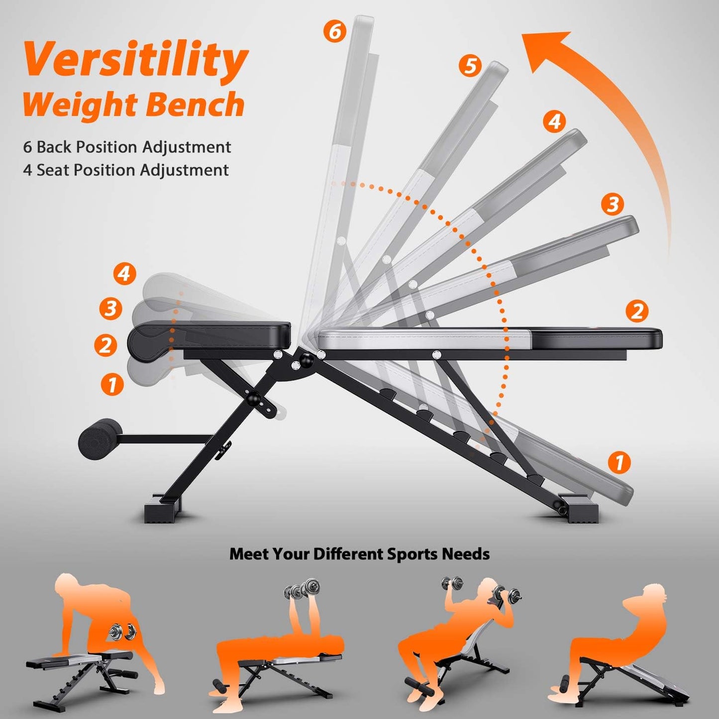 WINNOW Adjustable Weight Bench: Your Versatile Home Gym Solution