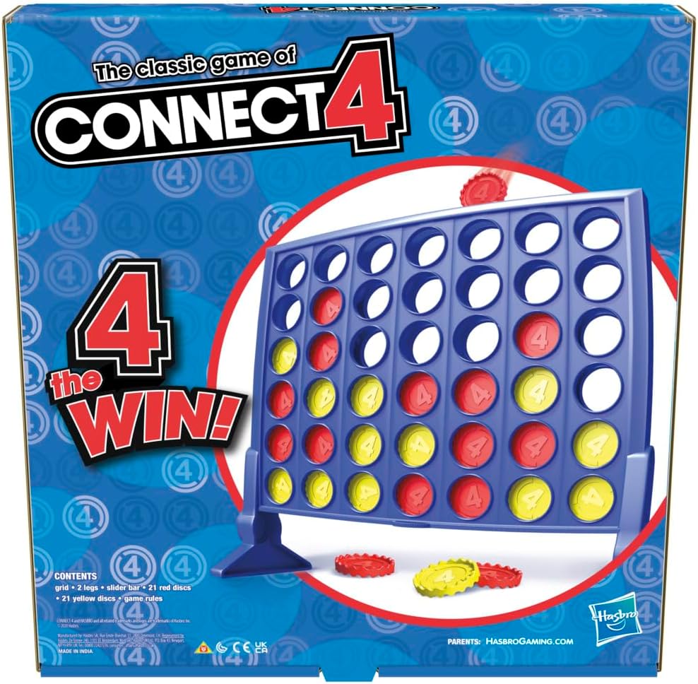 The Classic Game of Connect 4 Strategy Board Game, 2 Players, Ages 6 and Up