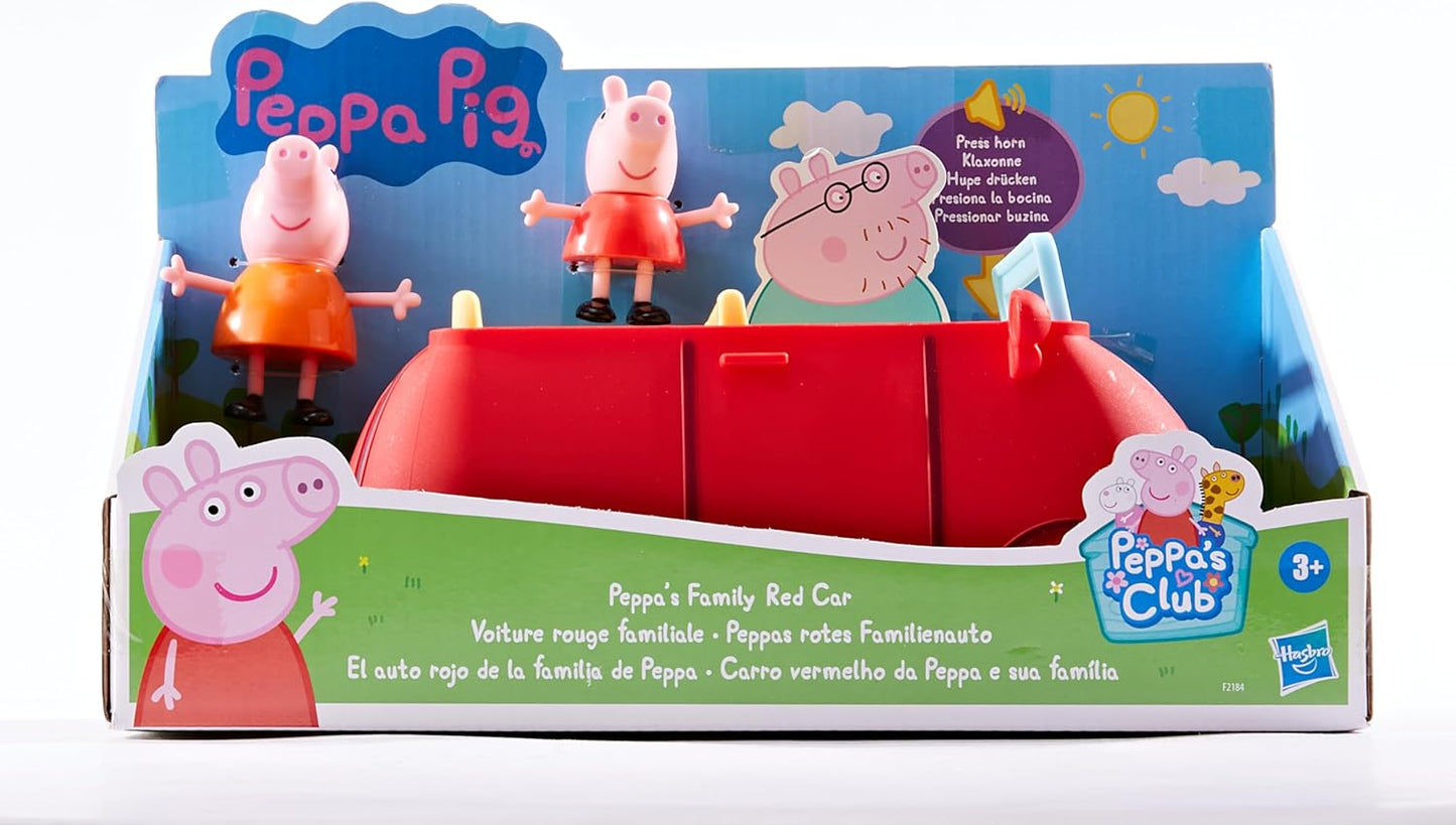 Peppa Pig Peppa’s Family Red Car Preschool Toy with Speech and Sound Effects, for Ages 3 and Up