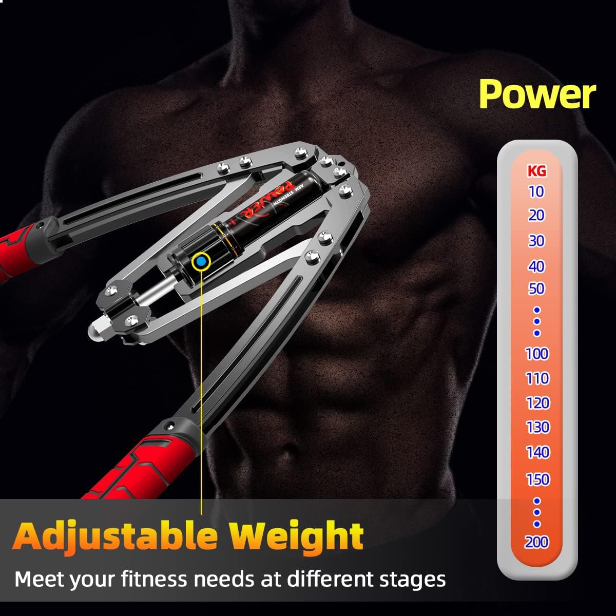 Adjustable Arm Exerciser Hydraulic Power Twister - Safe and Versatile Upper Body Strength Training Equipment