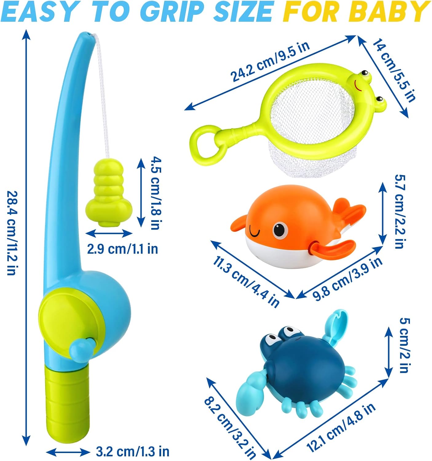 Magnetic Fishing Game Bath Toy - Interactive Bath Time Fun for Babies