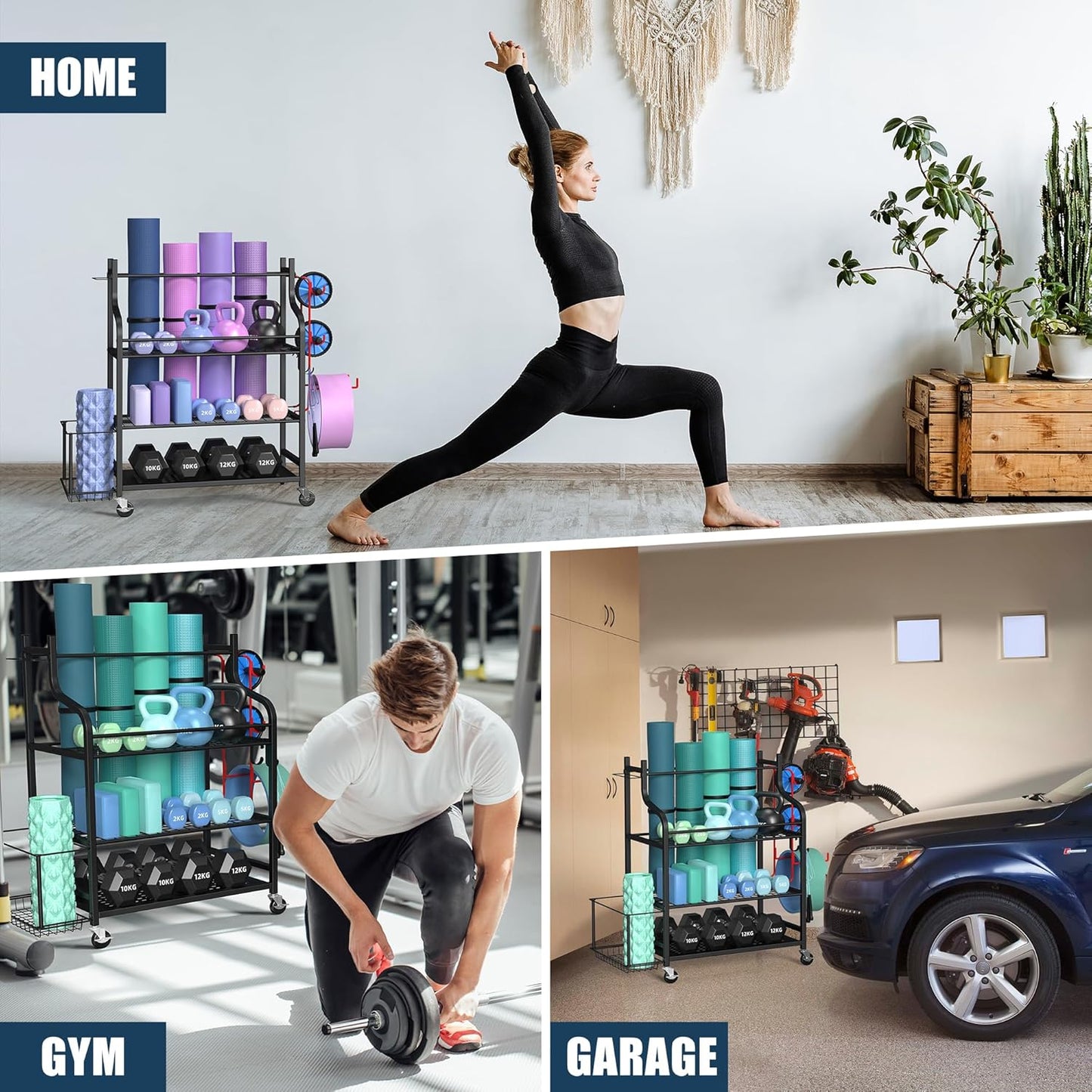 ZACHVO Yoga Mat and Dumbbell Rack: Organize Your Home Gym with Style