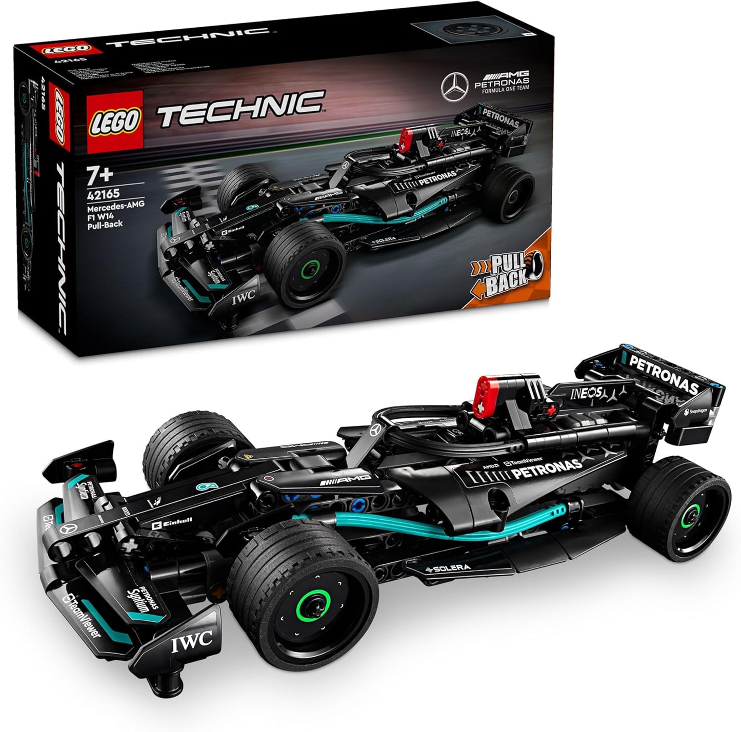 LEGO Technic Mercedes-AMG F1 W14 E Performance Race Car Toy, Pull-Back Model Vehicle Set for Kids Aged 7+