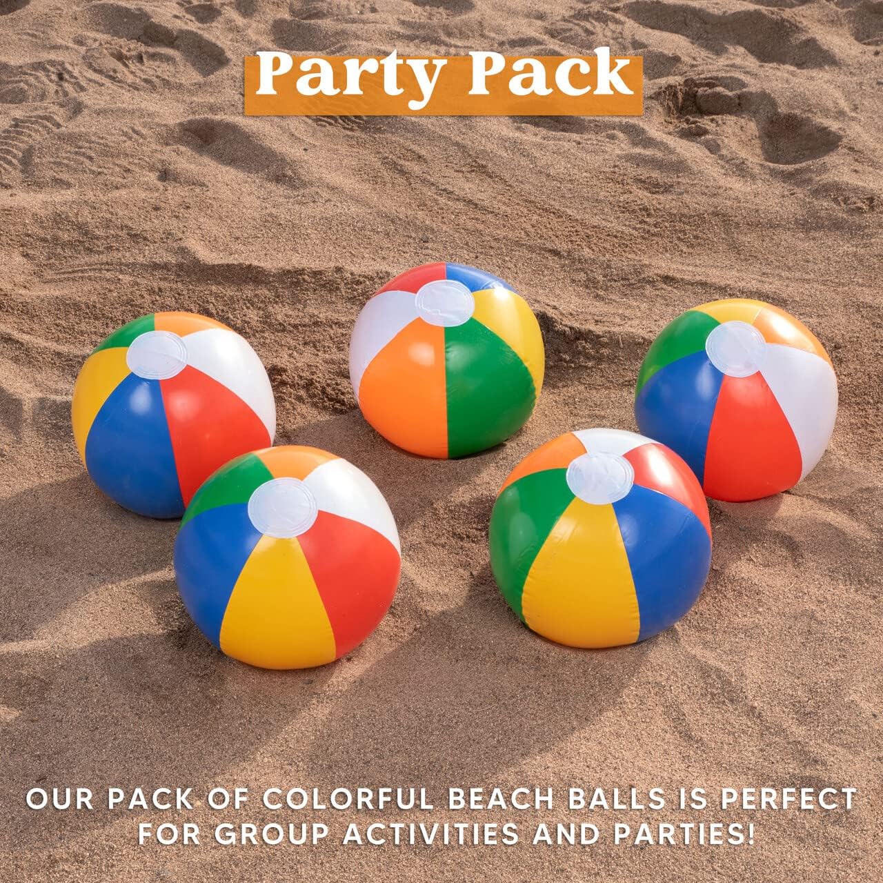 JOYIN Rainbow Beach Balls (12 Pack), 30 cm Inflatable Swimming Pool Toys for Kids and Adults