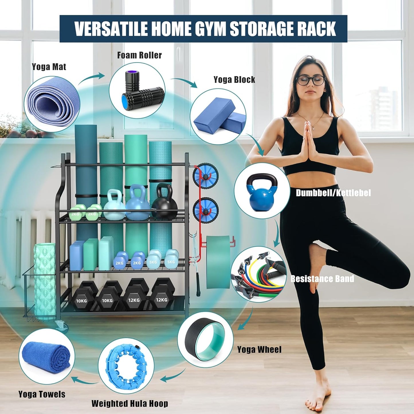 ZACHVO Yoga Mat and Dumbbell Rack: Organize Your Home Gym with Style