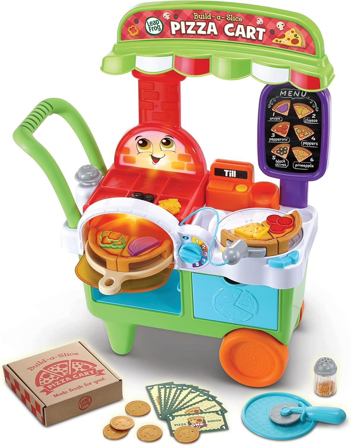 Leapfrog Build a Slice Pizza Cart, Interactive Pretend Play Set for Ages 3-5