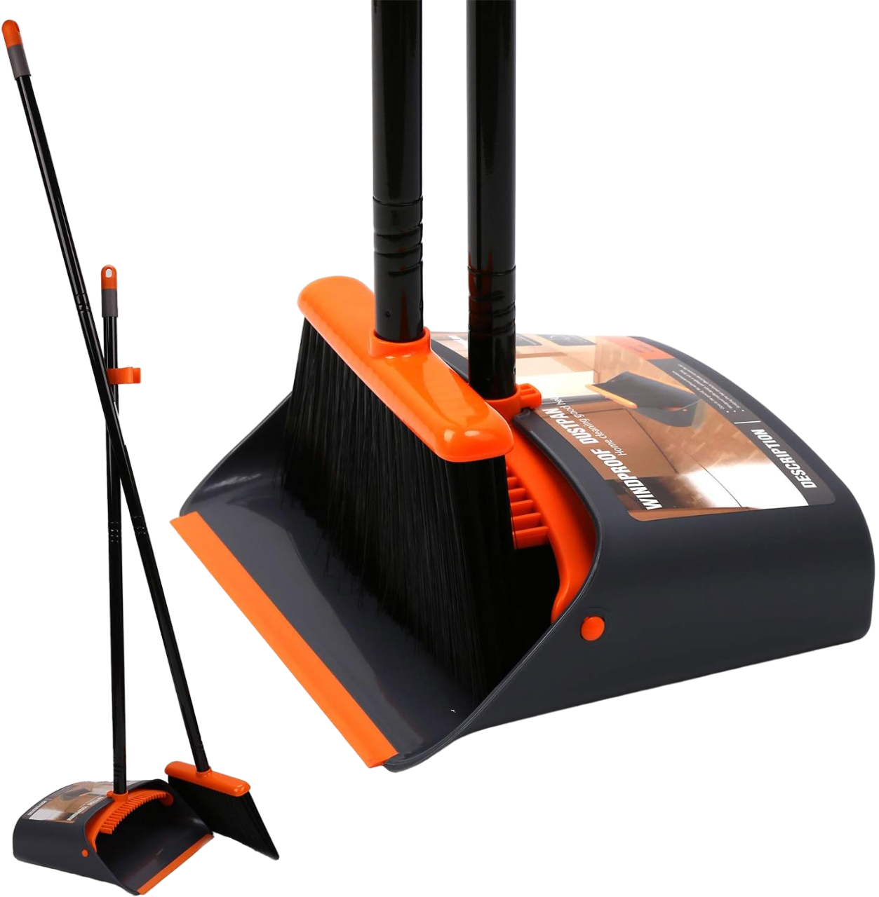 TreeLen Dustpan and Brush/Broom Combo with Long Handle