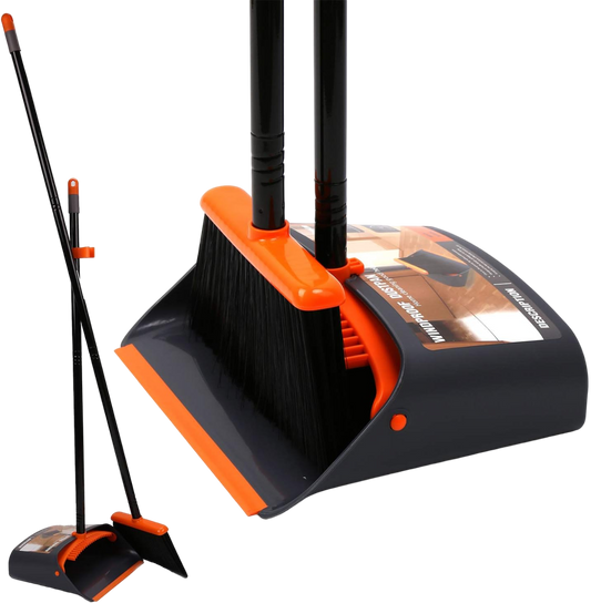 TreeLen Dustpan and Brush/Broom Combo with Long Handle