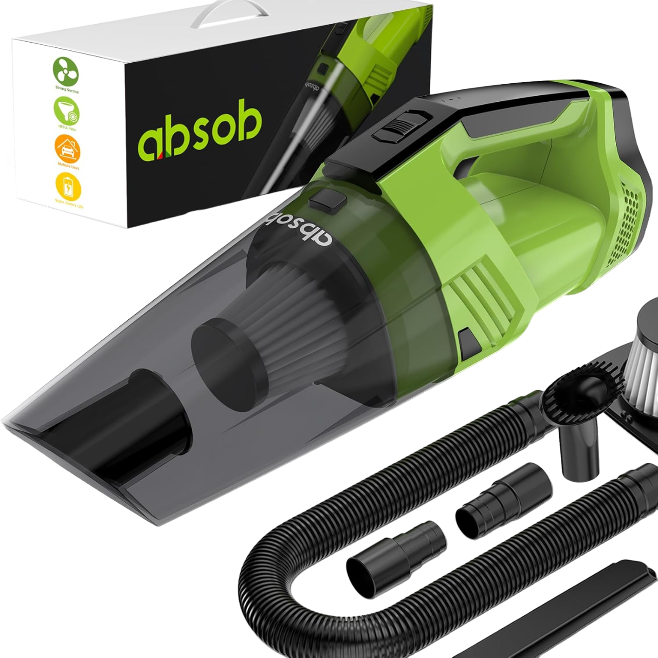 Absob Cordless Handheld Vacuum Cleaner - High Power Portable Mini Vacuum Cleaner, Rechargeable for Home Kitchen Car